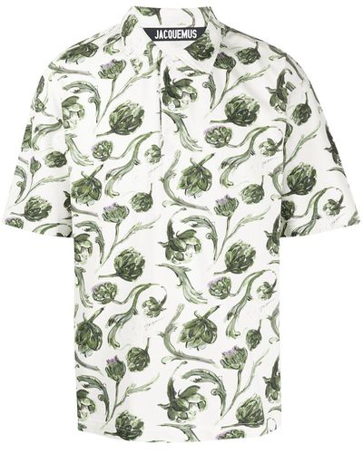 Jacquemus Hemd mit Artischocken-Print - Weiß