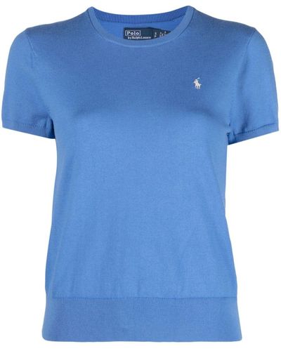 Polo Ralph Lauren T-shirt fin à logo Polo Pony brodé - Bleu