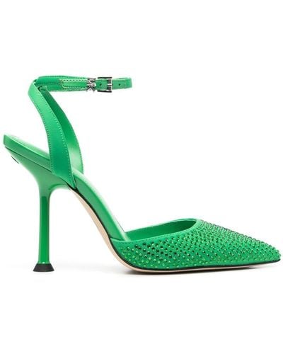 MICHAEL Michael Kors 115mm Stud-embellished Pointed Court Shoes - Green