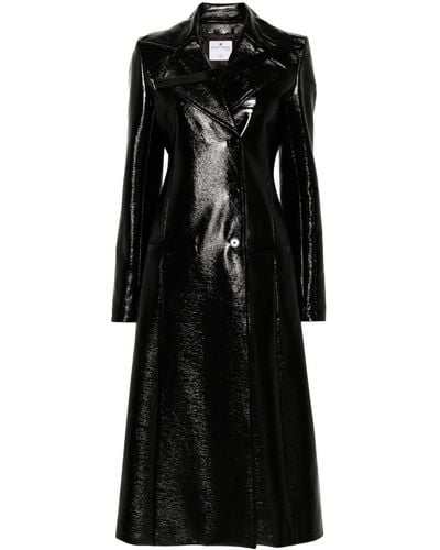 Courreges Trench in finta pelle - Nero