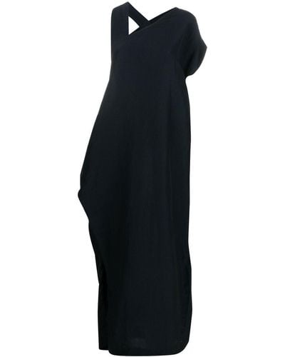 Issey Miyake Asymmetric-design Long Dress - Blue