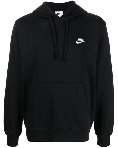 Nike Logo-detail Cotton Hoodie - Black