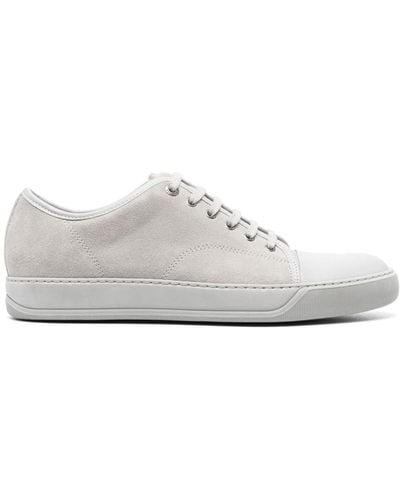 Lanvin Dbb1 Suede Sneakers - White