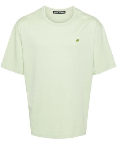 Acne Studios T-shirt en coton biologique à patch logo - Vert