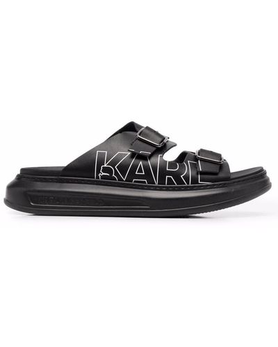 Black Karl Lagerfeld Sandals, slides and flip flops for Men | Lyst