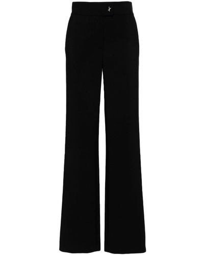 Genny Dart-detail Tailored Trousers - Black