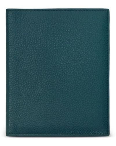 12 STOREEZ Pebbled-effect Leather Document Holder - Green