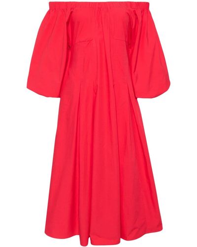 Rejina Pyo Greta Organic-cotton Midi Dress - Red