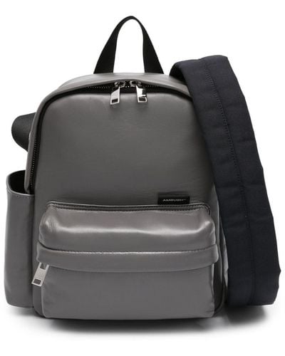 Ambush Logo-tag Leather Backpack - Black