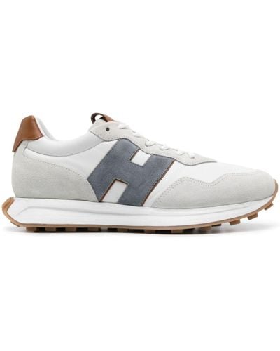 Hogan H601 Paneled Sneakers - White