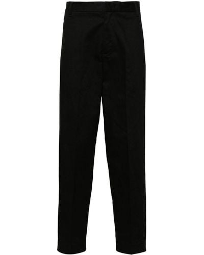 Emporio Armani Pantalones ajustados de talle medio - Negro