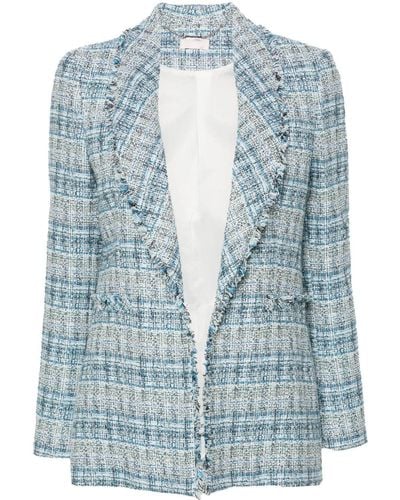 Liu Jo Single-breasted Tweed Blazer - Blue
