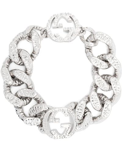 Gucci Zilveren Ring Met GG-logo - Metallic