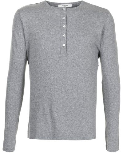 Adam Lippes Long-sleeved Cotton T-shirt - Grey