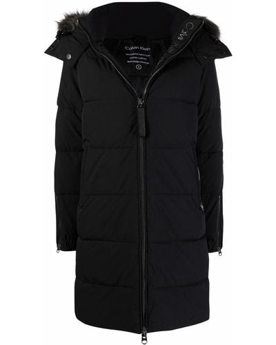 Calvin Klein Hooded Padded Coat - Black