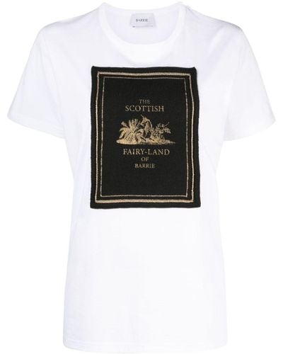 Barrie T-shirt en coton à patch logo - Noir