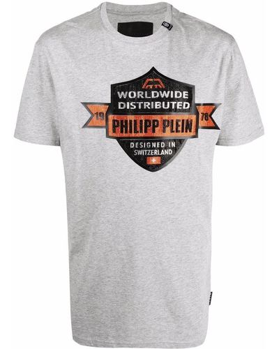 Philipp Plein スローガン Tシャツ - グレー