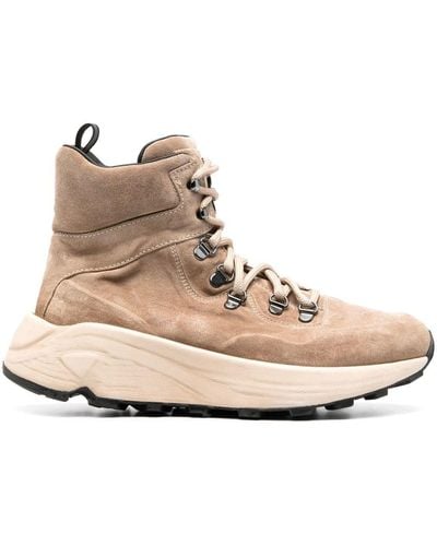 Officine Creative Suede Lace-up Boots - Natural