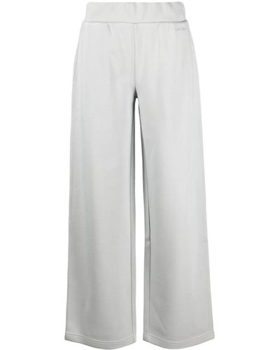 Calvin Klein Logo-print Wide-leg Track Pants - Grey