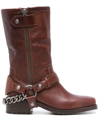 Zadig & Voltaire Igata Leather Boots - Brown