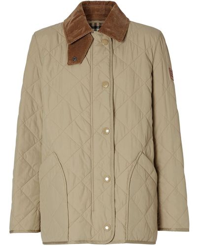 Burberry Jas Met Diamantvormige Voering - Naturel