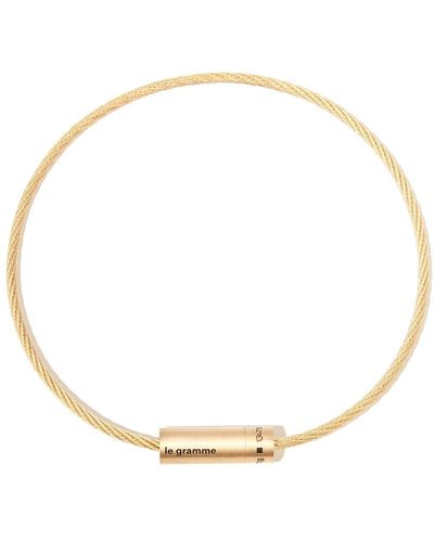 Le Gramme Bracciale Cable in oro giallo 18kt 11g - Bianco