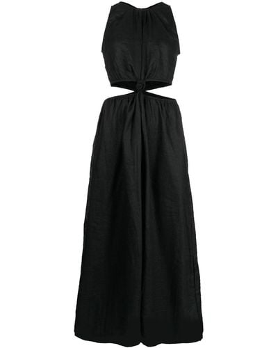 Faithfull The Brand Zeta Cut-out Midi Dress - Black