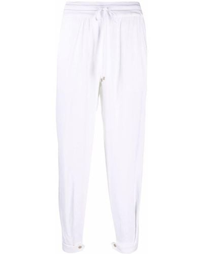 Lorena Antoniazzi Pantalones de chándal con rayas laterales - Blanco