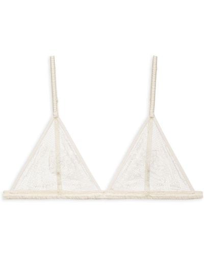 Anine Bing Maddy Floral-lace Bra - White