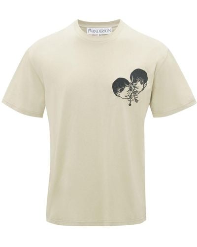 JW Anderson T-shirt con ricamo x Pol Anglada - Bianco