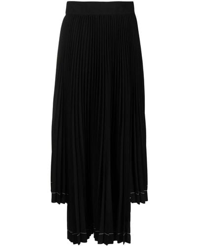 MSGM Asymmetric Maxi Skirt - Black