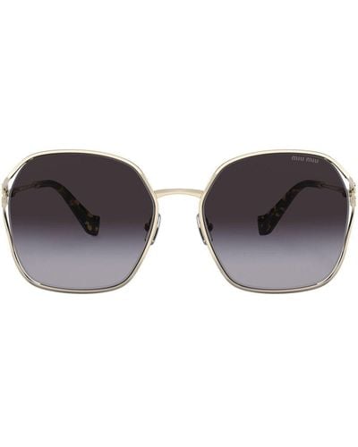 Miu Miu Oversized-Sonnenbrille mit Farbverlauf - Braun