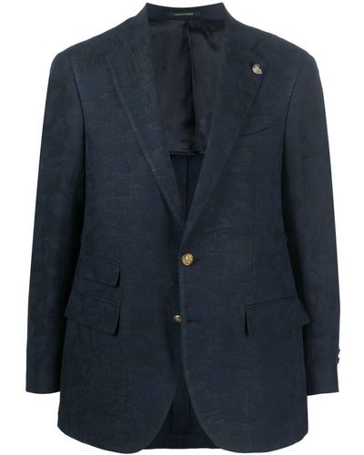 Gabriele Pasini ジャカード シングルジャケット - ブルー