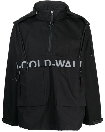 A_COLD_WALL* Logo-print Hooded Jacket - Black