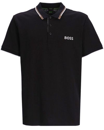 BOSS Paddy Curved ポロシャツ - ブラック