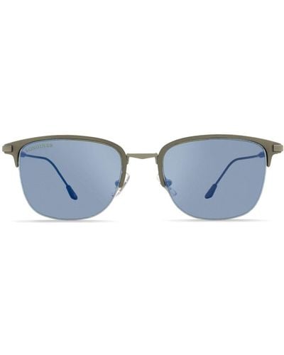 Longines Sonnenbrille mit Clubmaster-Gestell - Blau