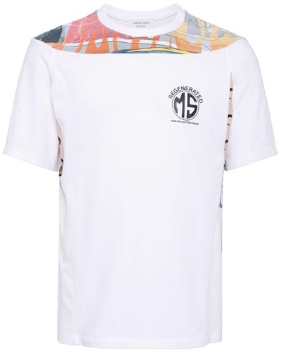 Marine Serre T-Shirt mit grafischem Print - Weiß