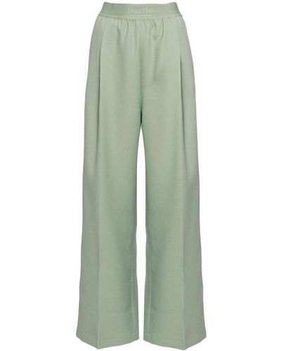 Stockholm Surfboard Club Logo-waistband Palazzo Trousers - Green