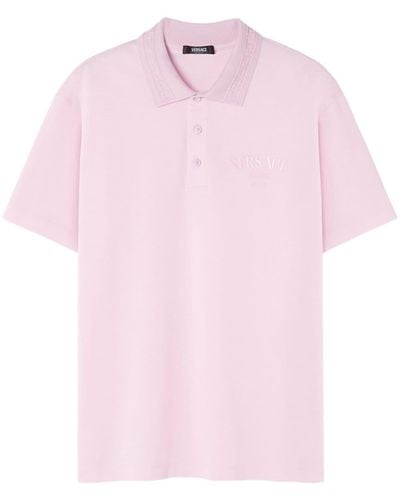 Versace Poloshirt mit Logo-Stickerei - Pink