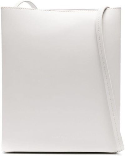 Calvin Klein レザー ショルダーバッグ - ホワイト
