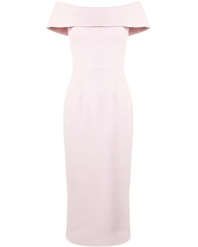 Rebecca Vallance Off-shoulder Fitted Dress - Pink