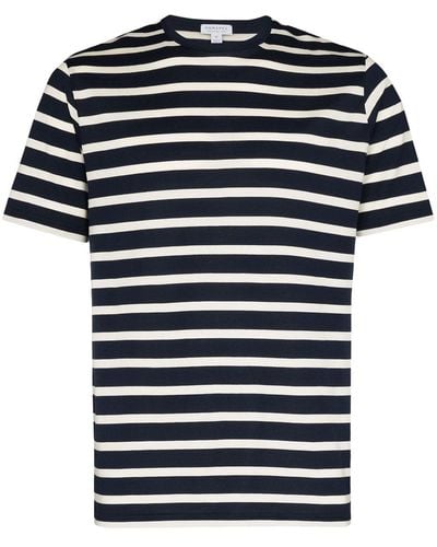 Sunspel Breton-stripe T-shirt - Blue
