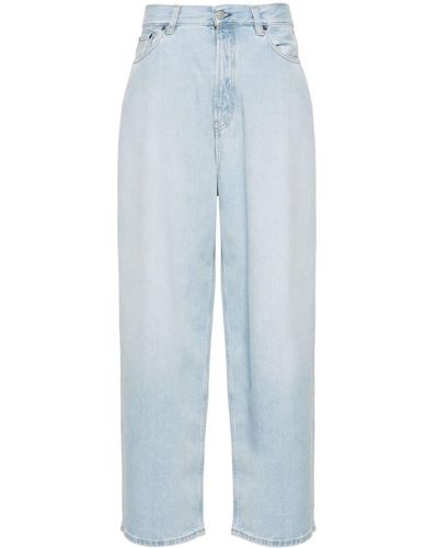 Acne Studios Vaqueros anchos de talle alto - Azul