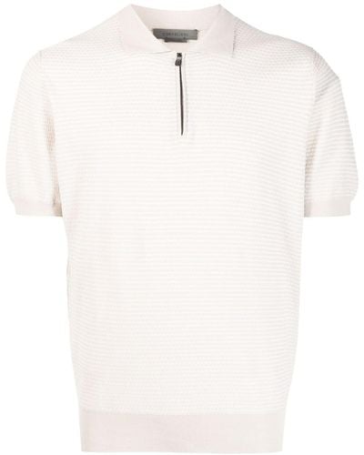 Corneliani Poloshirt mit Reißverschluss - Weiß