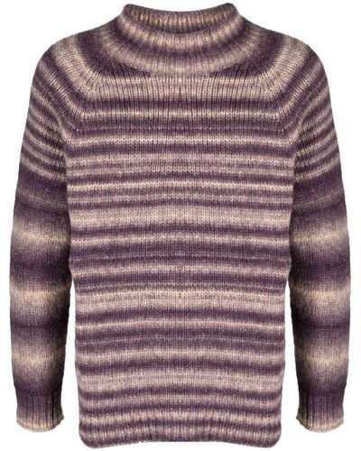 Lardini Intarsia-knit Jumper - Purple