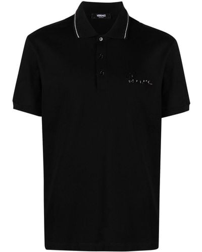 Versace Poloshirt mit Nautical-Verzierung - Schwarz