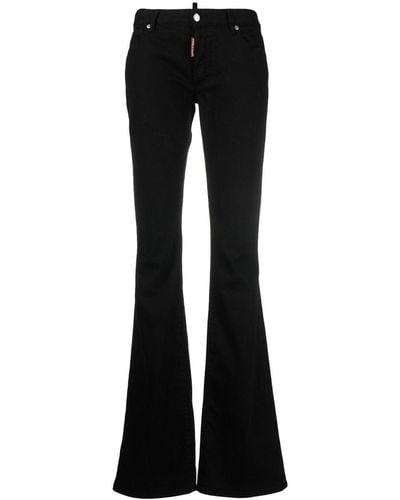 DSquared² Low-rise Flared Jeans - Black