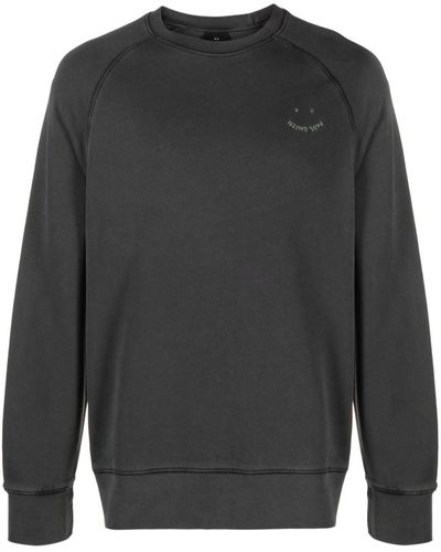 PS by Paul Smith Logo-embroidered Cotton Sweatshirt - Gray