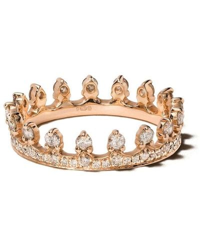 Annoushka 18kt Rose Gold Crown Diamond Ring - Pink