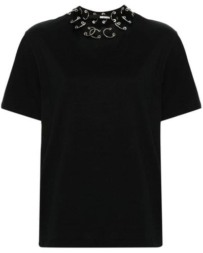 ROTATE BIRGER CHRISTENSEN メタルディテール Tシャツ - ブラック